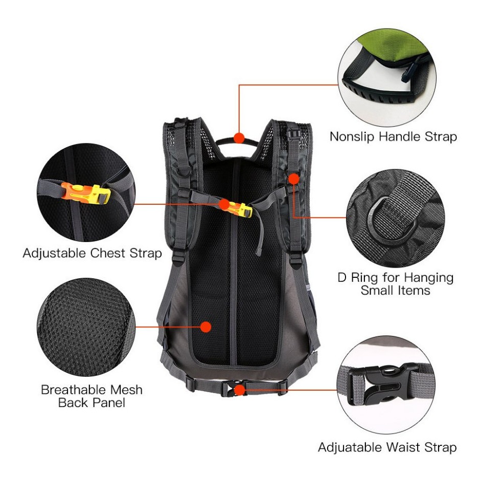 RAINPROOF NYLON MATERIAL, SOFTBACK GREEN