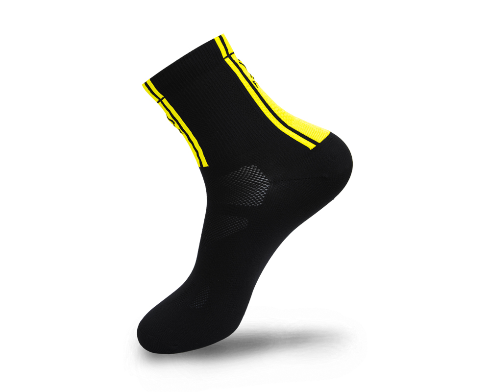 ELITE SOCKS 5.5 BLACK/N.YELLOW L