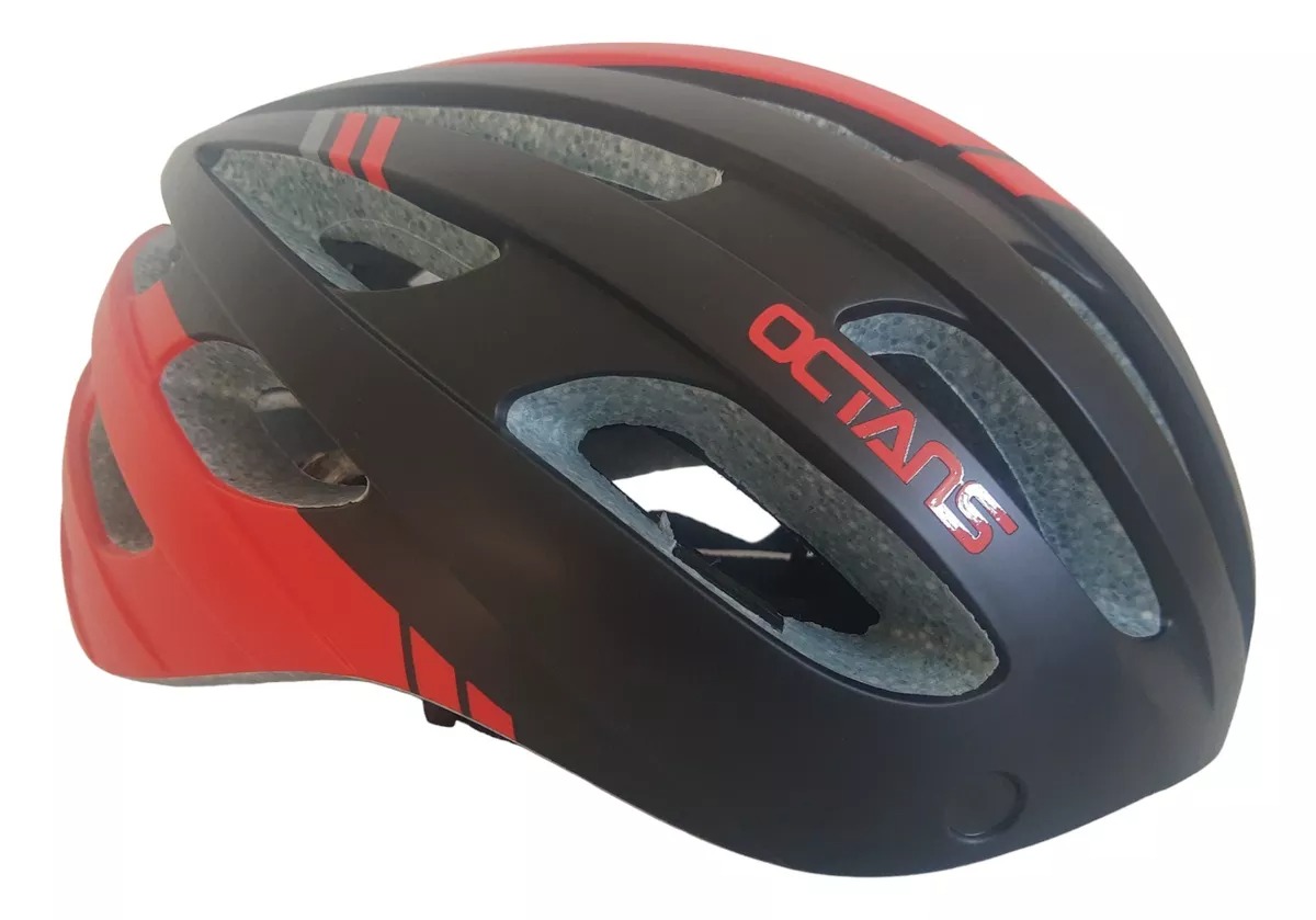 CASCO IN MOLD OCTANS L NEG/ROJO C/GAFA
